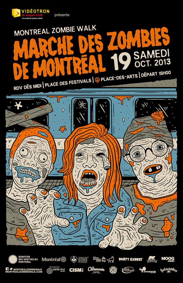 MARCHE ZOMBIES MONTREAL 2013 - AFFICHE