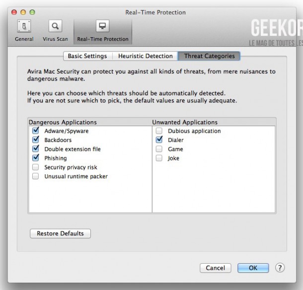 Avira Antivirus Mac Gratuit - Geekorner - 19