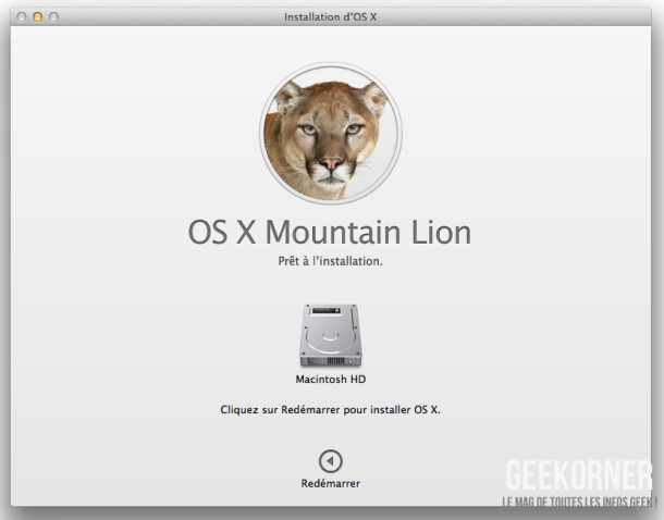 Installer Mountain Lion - Geekorner  - 07