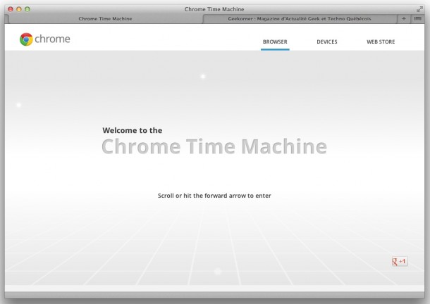 Google Chrome - Time Machine - Geekorner - 001